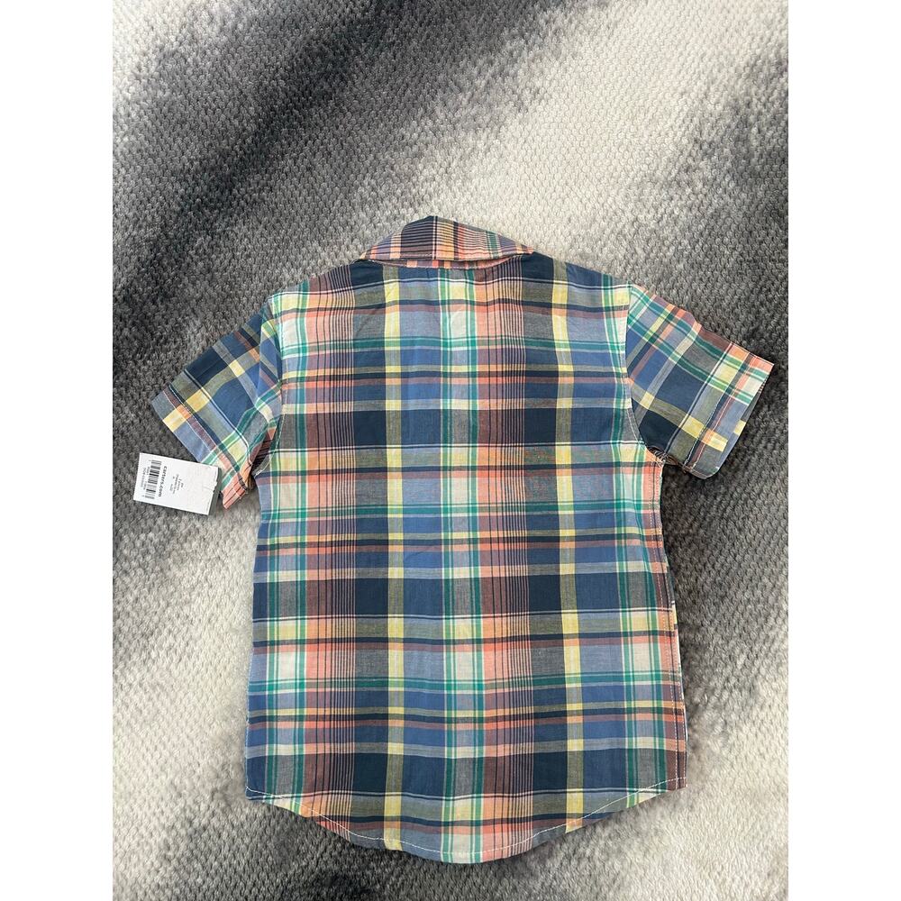 Toddler Boy Plaid Denim Button Up Shirt Bundle Carter's Baby Gap Size 3T - Picture 3 of 5